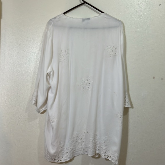 Midnight Velvet 2 pc. White smmaxi skirt and matching jacket. Size 1X - Picture 11 of 14